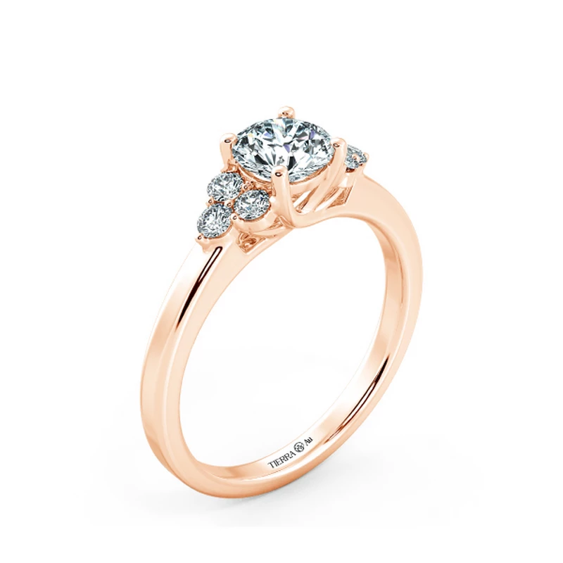 Nhẫn đính hôn Threestone with cluster NCH3102 4